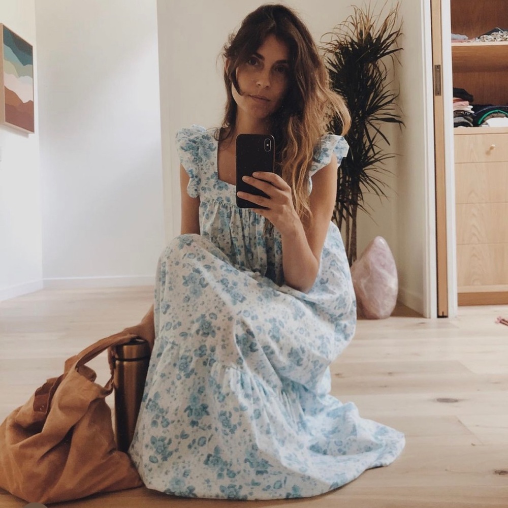 ISO Christy dawn Benny dress in small or xs in blue and white floral